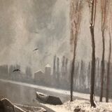 Painting XIXth framed