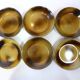 Vintage service plates and serving trays, 39 pieces, silk-screened.