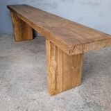 Solid wood bench patinated 160cm
