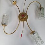Large vintage gold four-light wall sconce