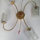 Large vintage gold four-light wall sconce