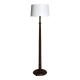 Charles Dudouyt style turned oak wood floor lamp 1940