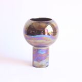 Metallic glaze ceramic vase, 1980s