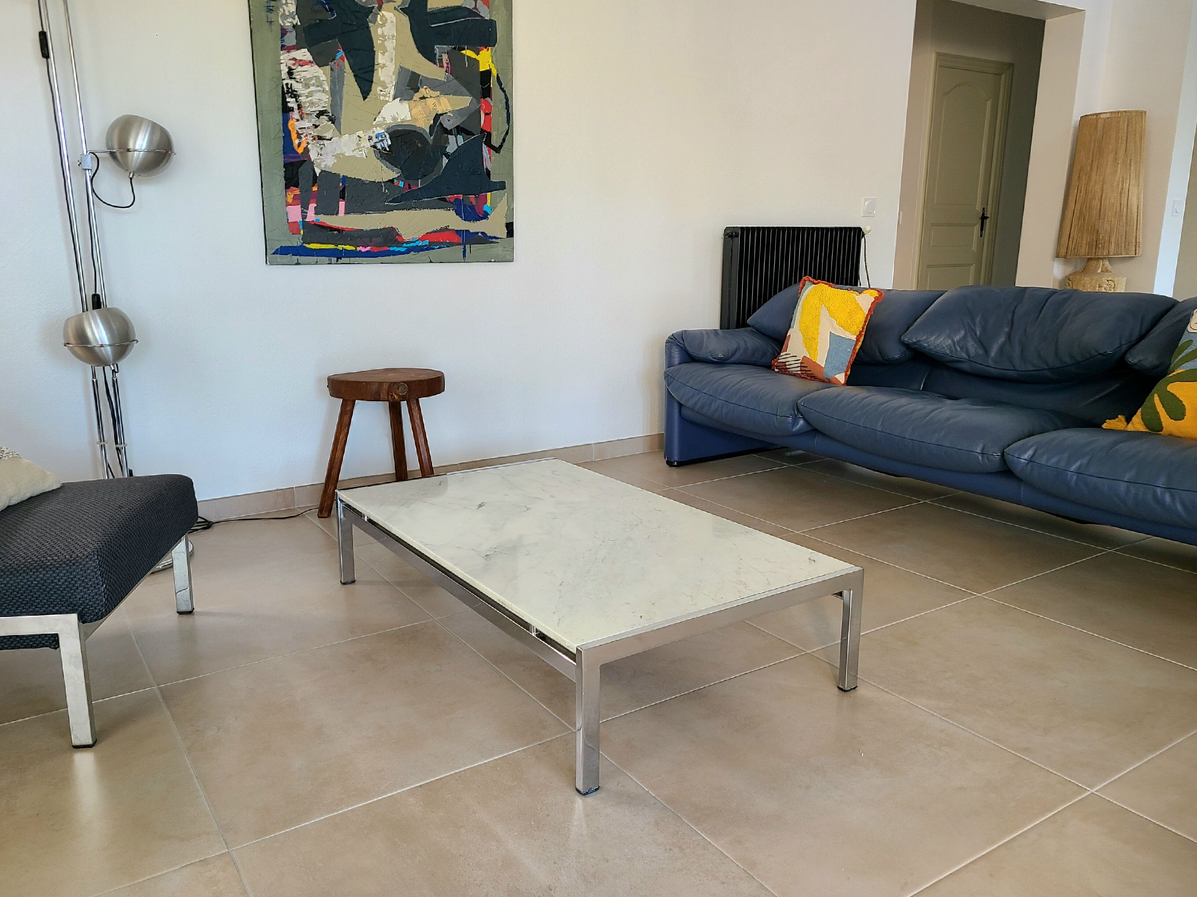 Vintage marble coffee table design J.A.Motte for Airborne 1960