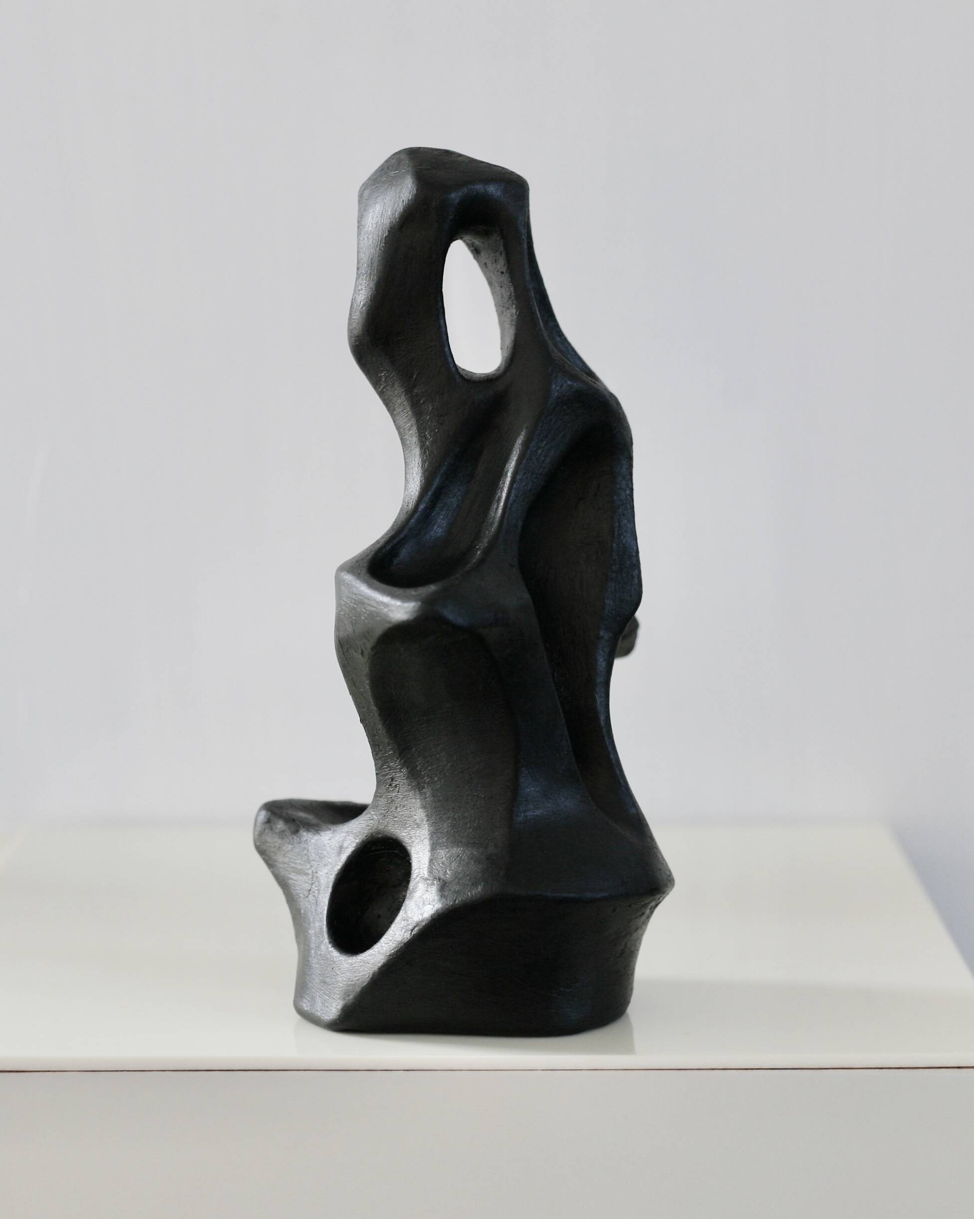 Free-form ceramic, painted black, 1969