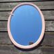 Vintage oval mirror pastel pink font Louis XVI Romantic Shabby style