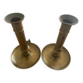 Paire de bougeoirs anciens