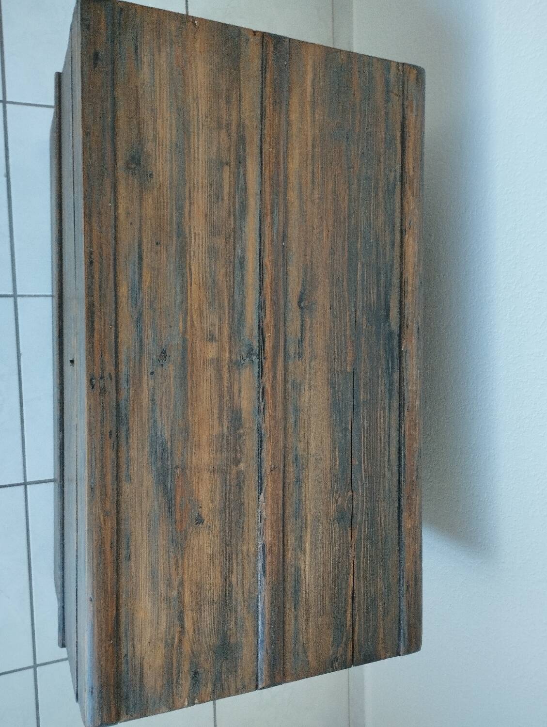 Old waxed wooden trunk 19th century