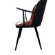 Vintage red rockabilly chair with armrest