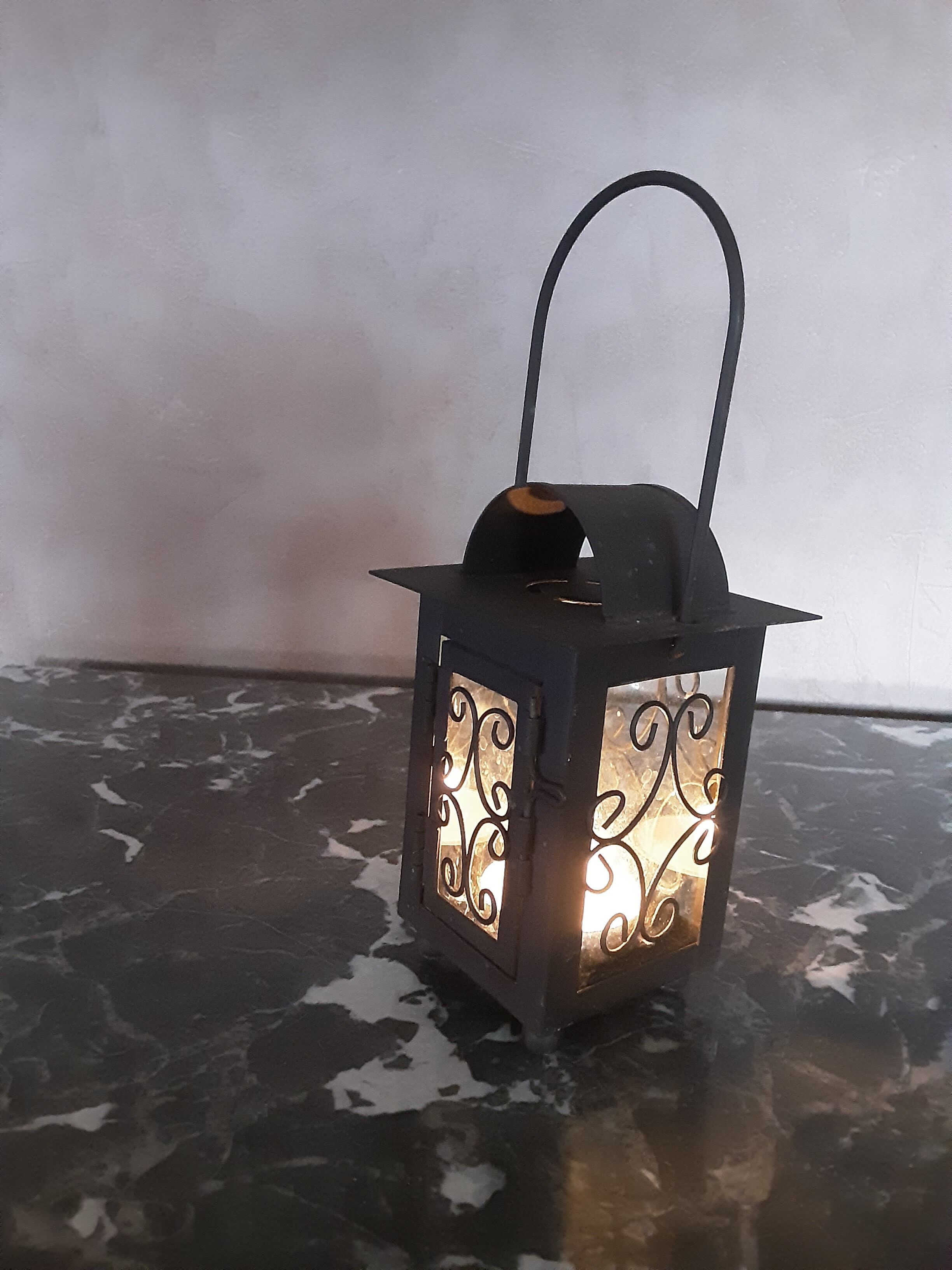 Metal glass lantern  year 85