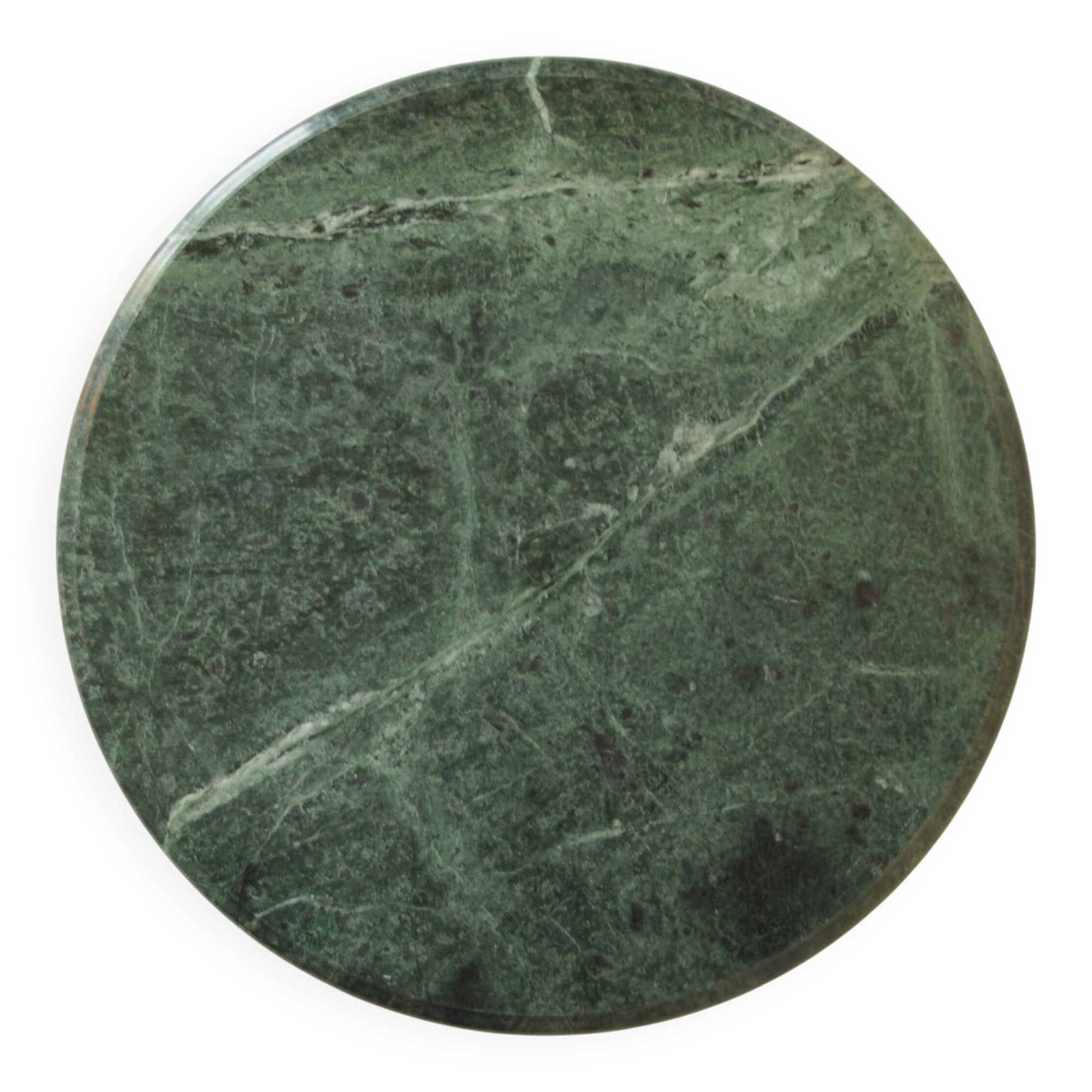 Plateau rond tournant en marbre vert – centre de table en pierre naturelle