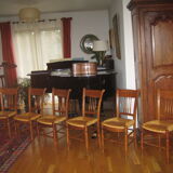 Suite of 6 chairs directoire walnut