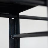 Wooden and brass coat rack, set of 4, 1970s