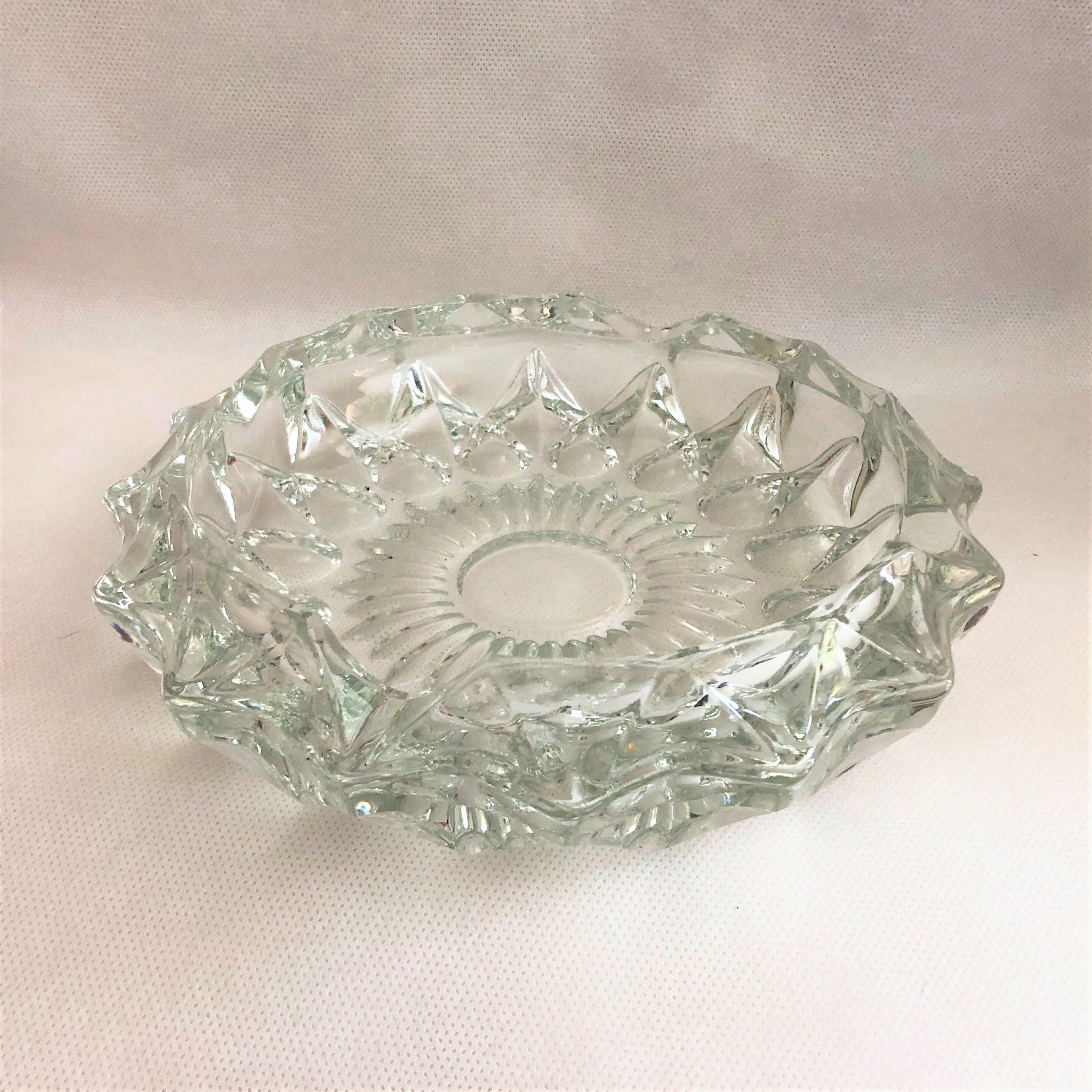 France crystal pocket ashtray