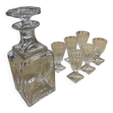 Carafe and its 6 aperitif glasses