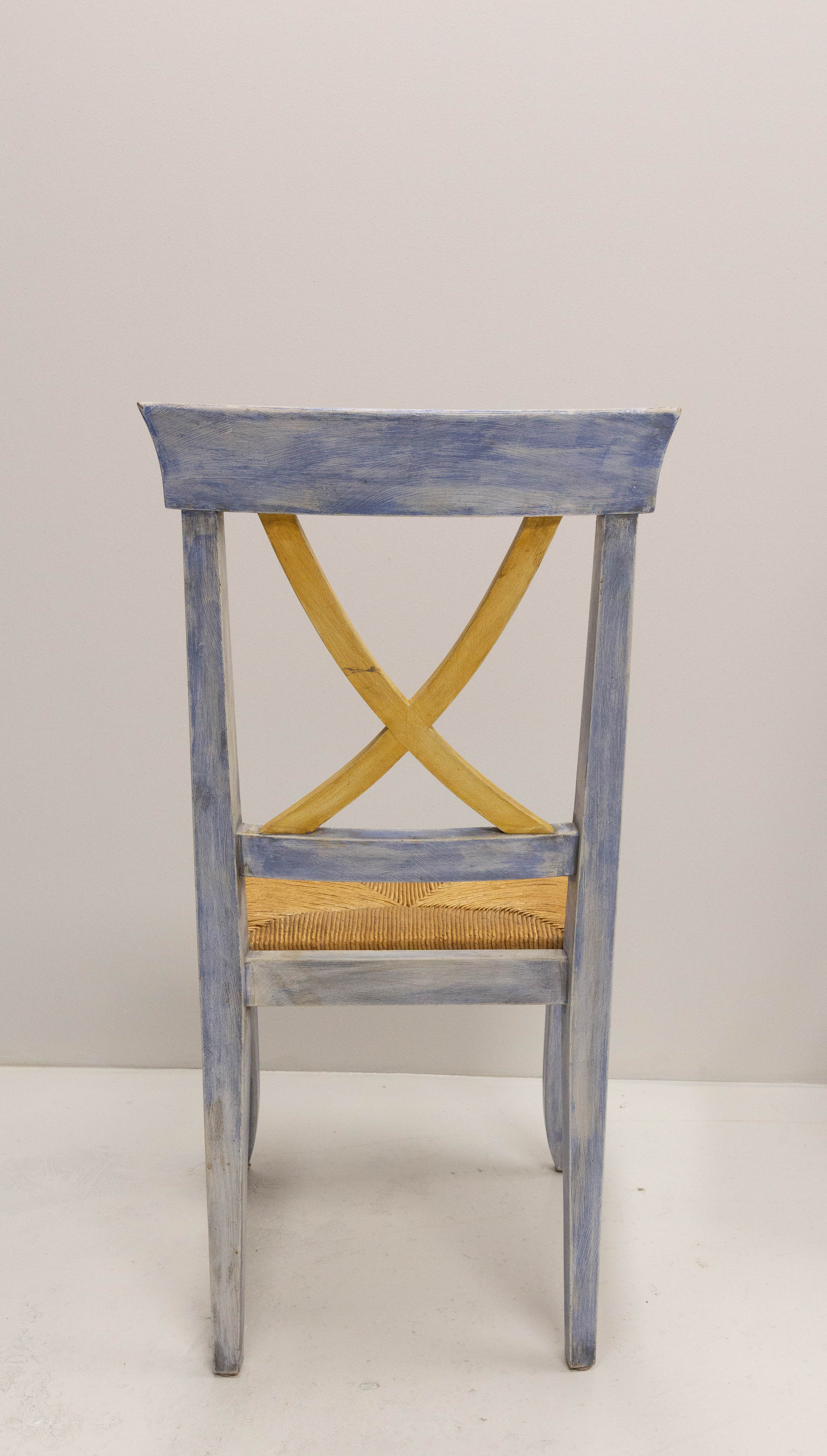 6 mulched provencal style chairs