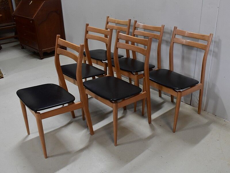 Suite of 6 chairs 1970