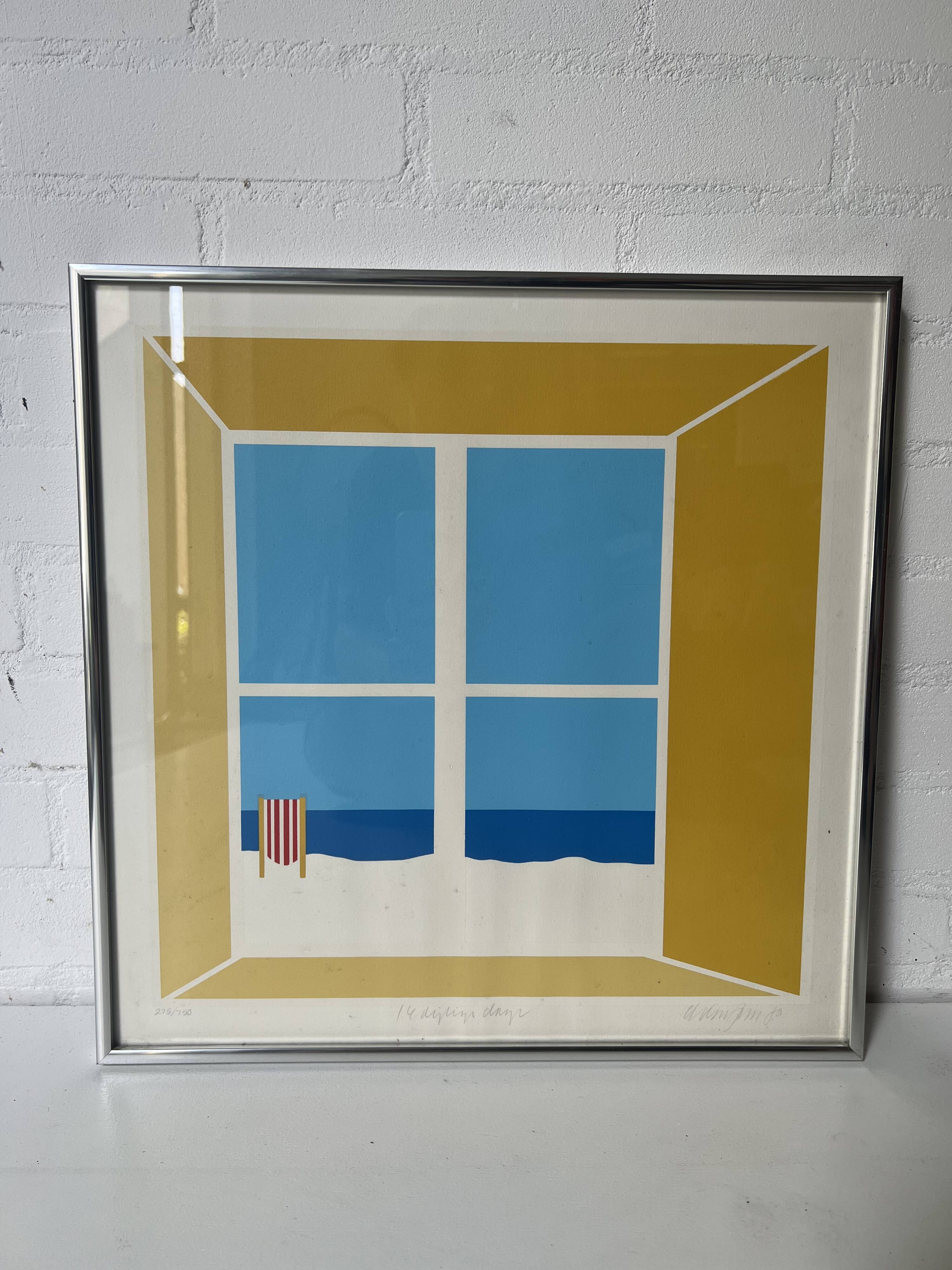 Ole Kortzau lithograph from the 1970s, Copenhagen