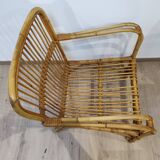Vintage rattan armchair 60s