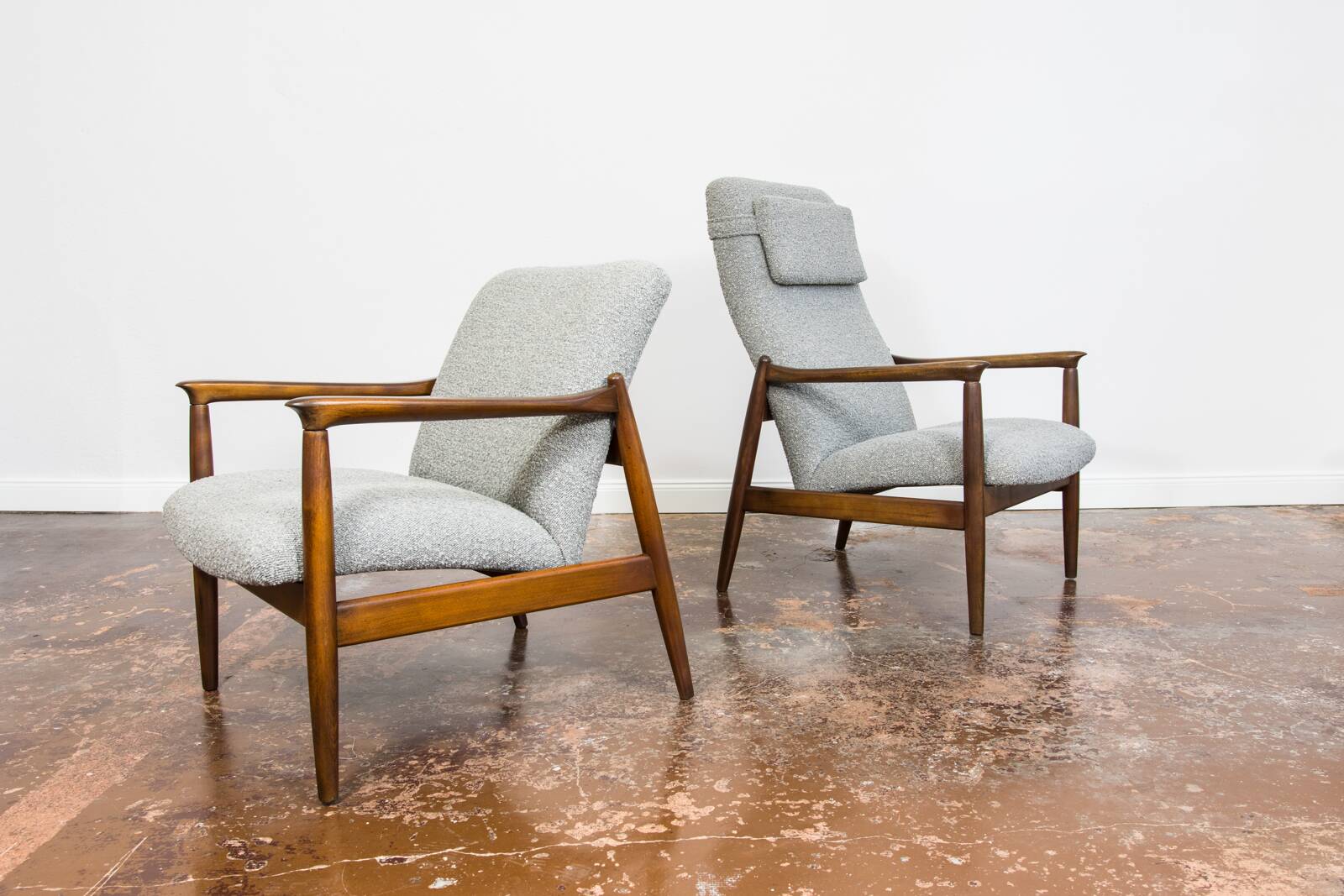 Pair Of Mid Century Restored Armchairs Gfm 64 by Edmun Homa, 1960s