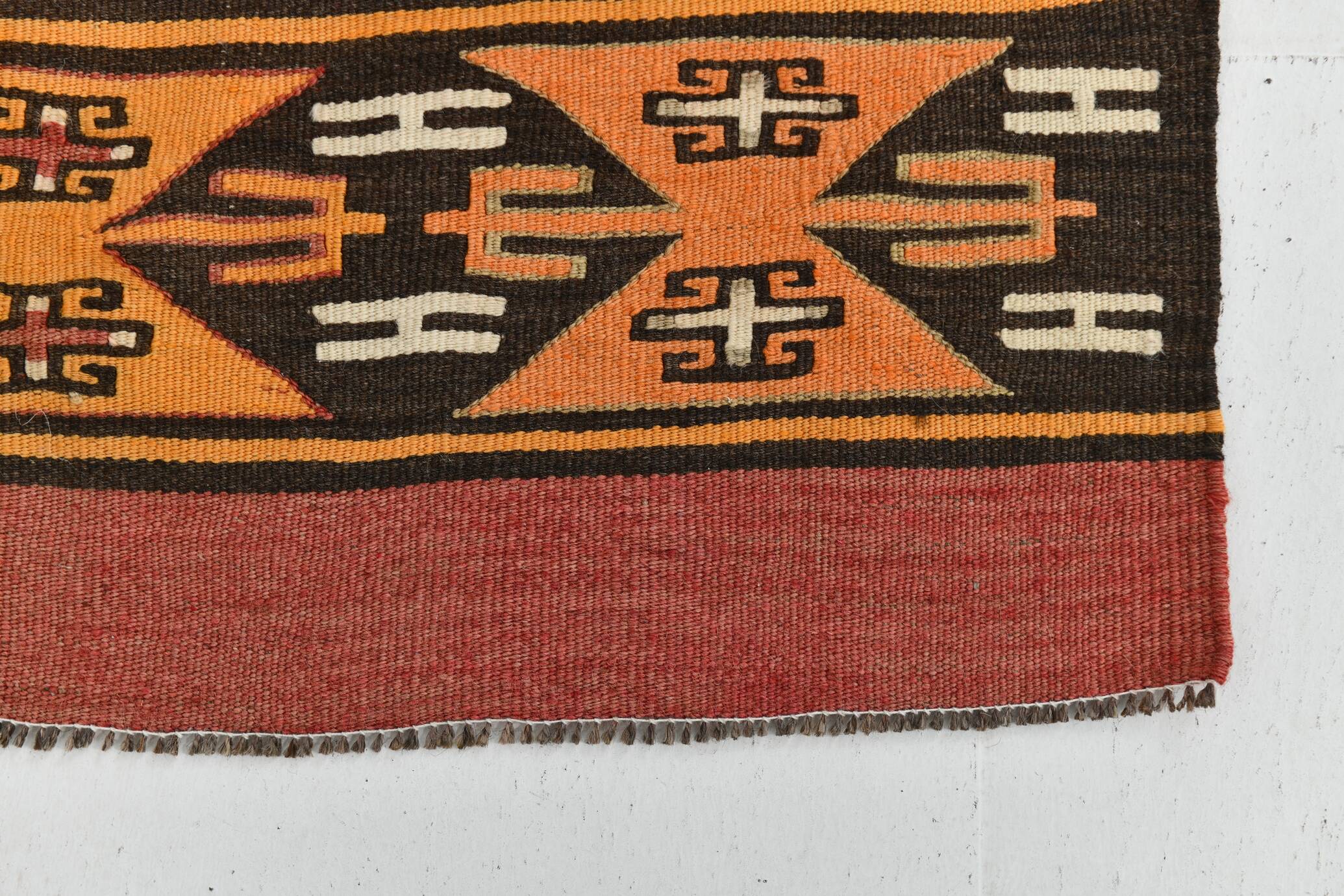 Tapis de couloir bohème 88 x 383 cm, tapis kilim turc, décoration rustique de ferme