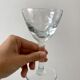 Set of 11 molded glass wine glasses engraved 20s