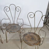 Chaises de jardin en fer forgé