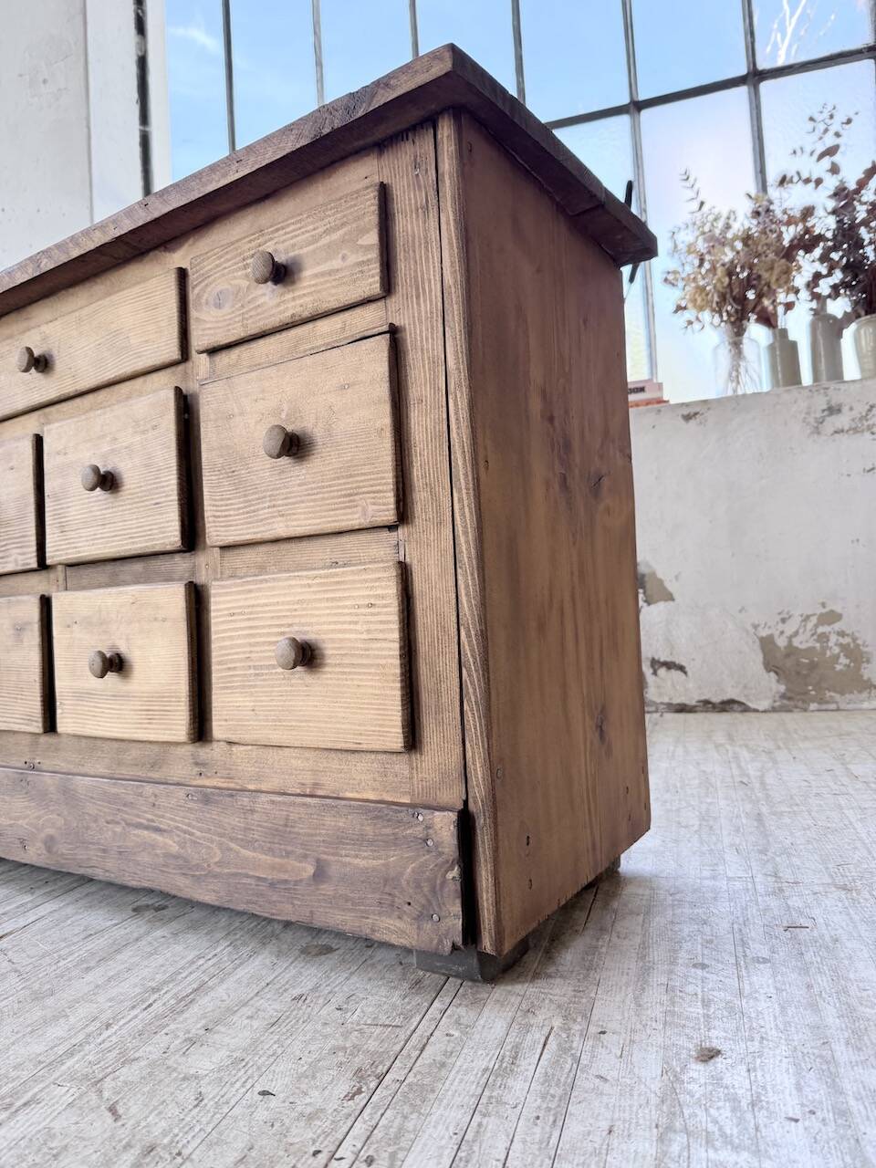 1950s workshop furniture in pine