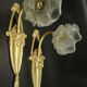 Pair of wall lamps period Art Deco style