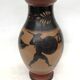 Reproduction of a Greek Attic-style black-figure vase depicting warriors