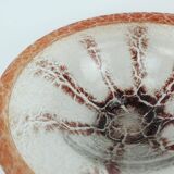 WMF art deco ikora glass BOWL karl wiedmann 1930s orange and dark red