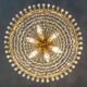 Lustre en laiton et cristal, conçu par Palwa, Allemagne, années 1970