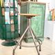 Metal and wood adjustable workshop stool