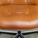 Charles Pollock leather office chair, Knoll edition, 1970