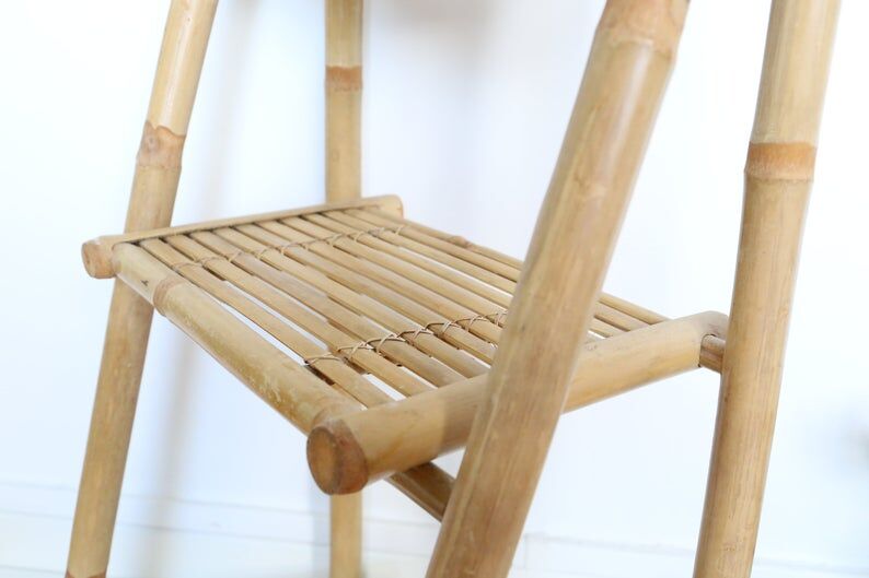 Bamboo shelf, staircase, vintage, plant door, rattan