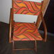 Chaise pliante bois camping style scandinave 1960