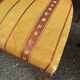 4 Matignon chairs by René Trotel in solid cherry wood and yellow fabric from the 1960s.