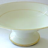 Gold-leated white Paris porcelain plate
