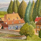 Naive painting Normandy Bouquet