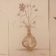 Lot de 3 tableaux nature morte vases fleurs séchées style Wabi Sabi