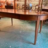 Louis XVI style oval walnut extendable table