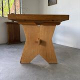 Table, mobilier de montagne en hêtre, 1950