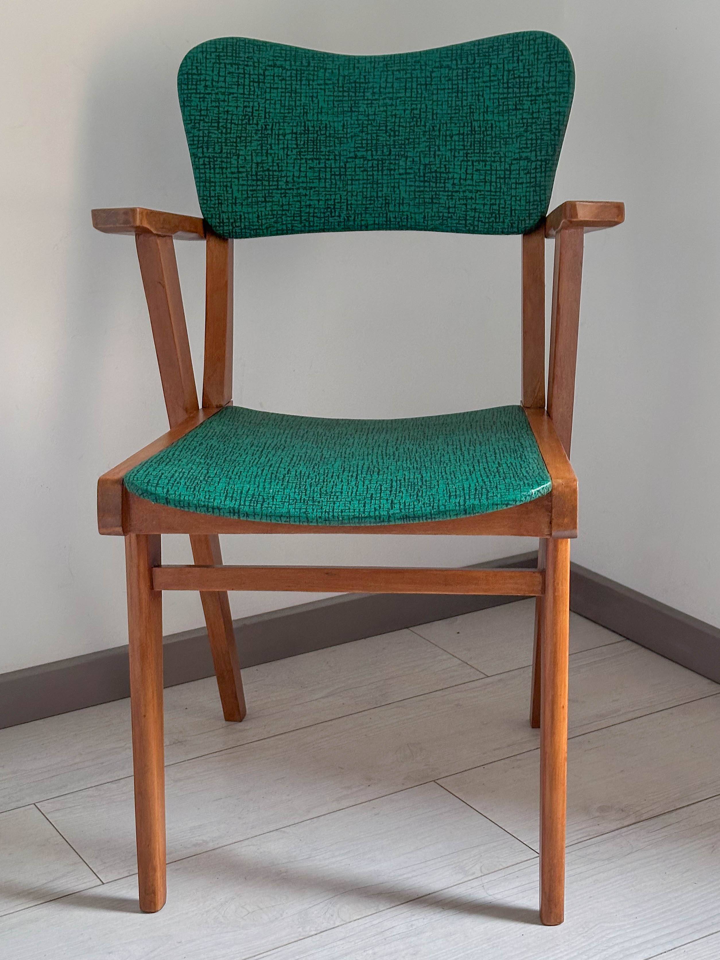 Green bridge chair - 1950s/60s