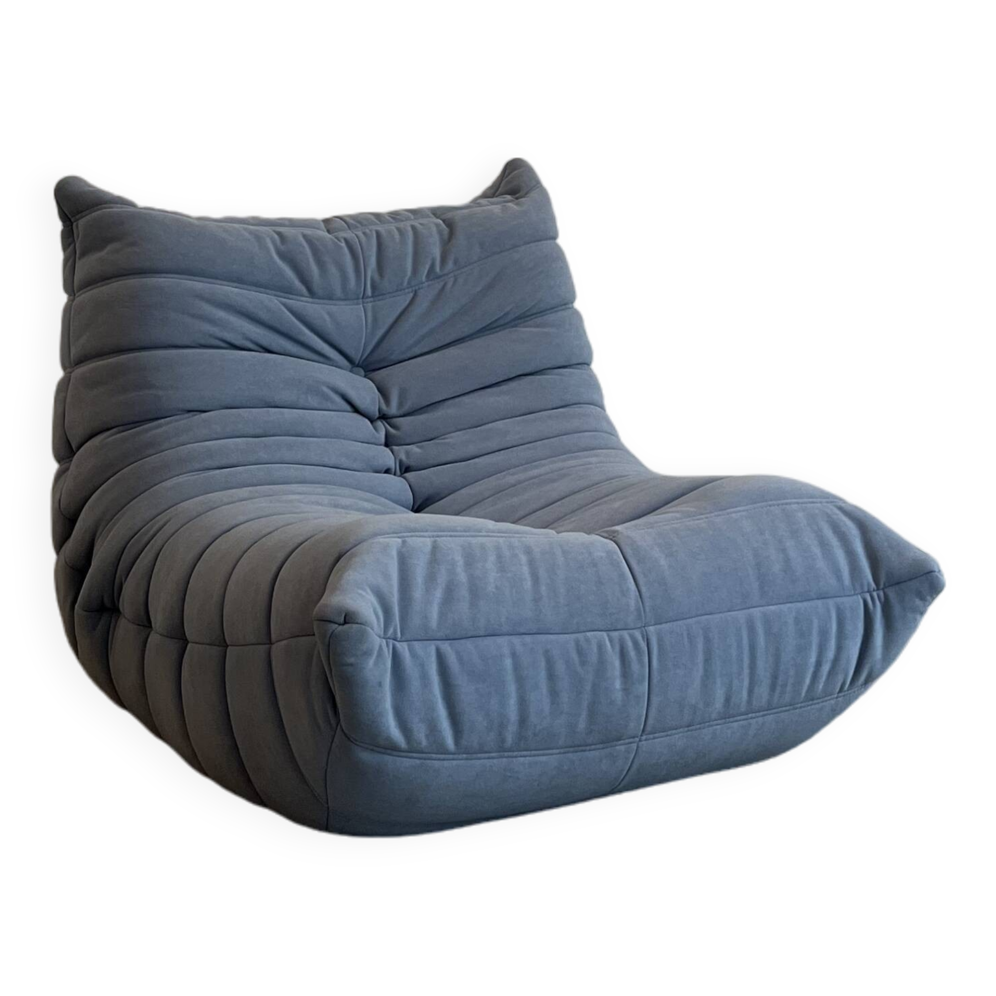 Blue Togo armchair by Michel Ducaroy for Ligne Roset