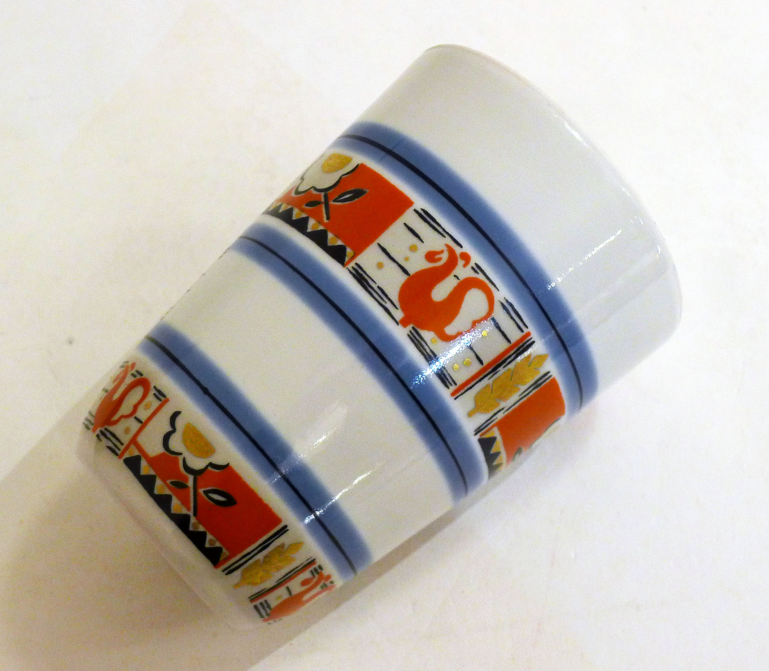 Graphic Art Deco porcelain vase