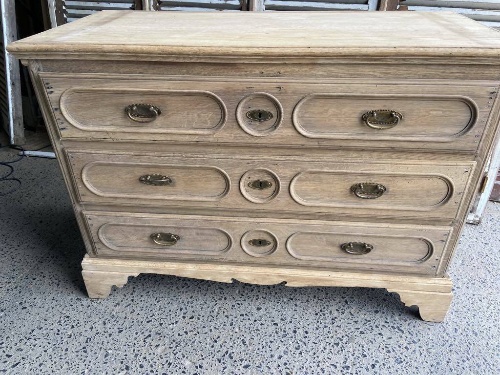 Raw wood chest of drawers