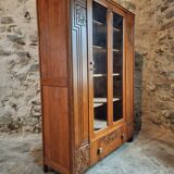Solid oak display cabinet – Art Deco style – 1920s – Modular shelves
