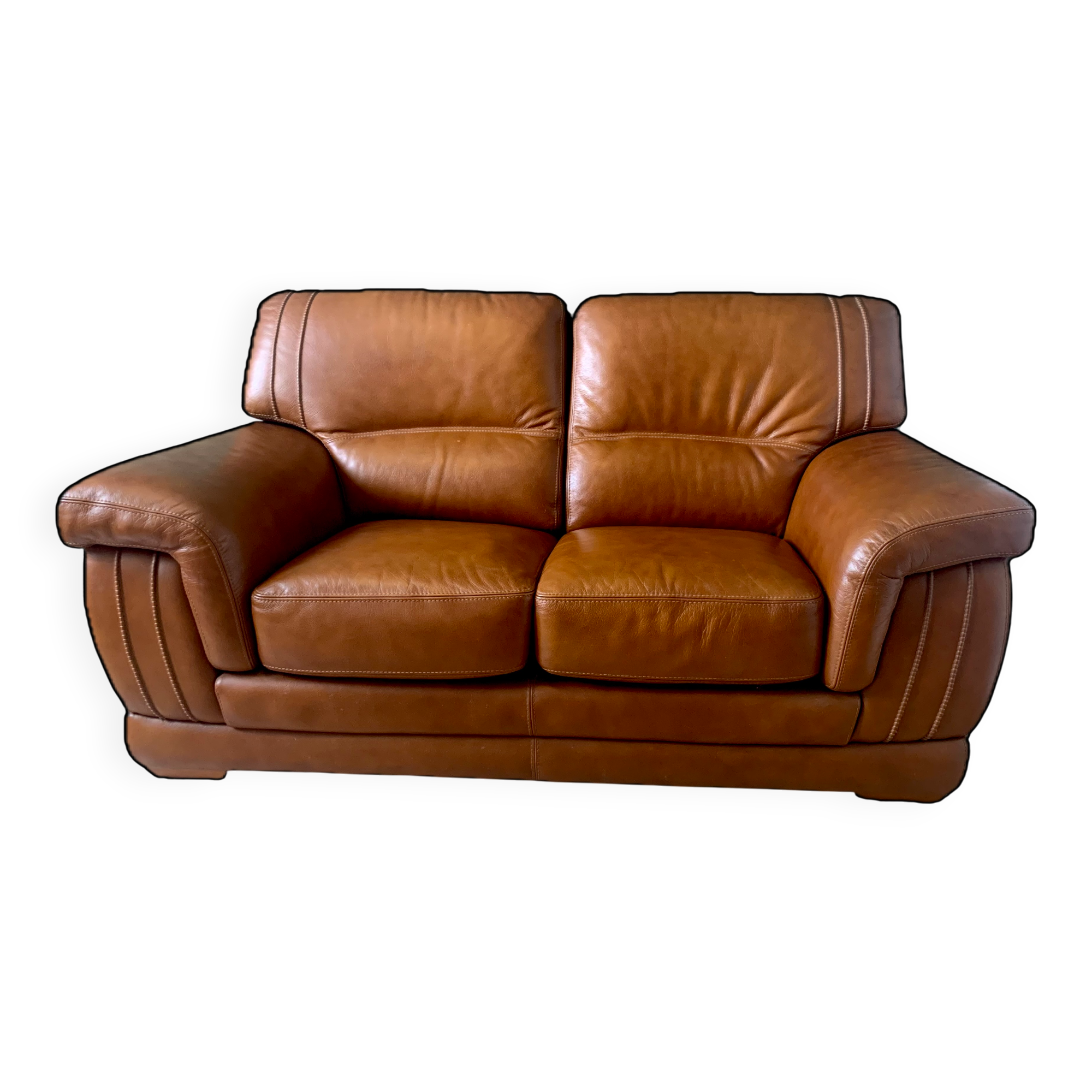 Two-seater leather sofa