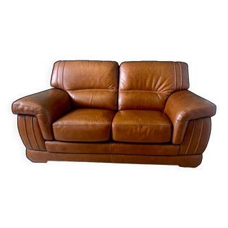 Two-seater leather sofa
