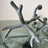 70s aluminum design candlesticks